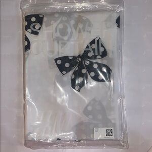H&M Black Polka Dot Bow Printed Shower Curtain​
